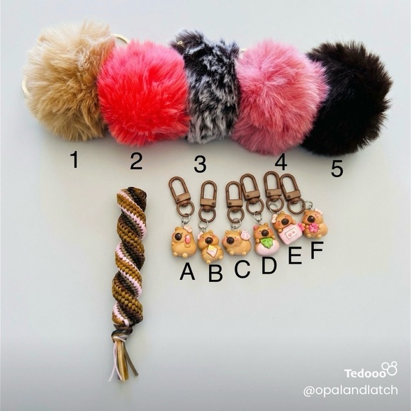 Capybara Cutie Charm Keychain (Custom Order) - Picture 3 of 4